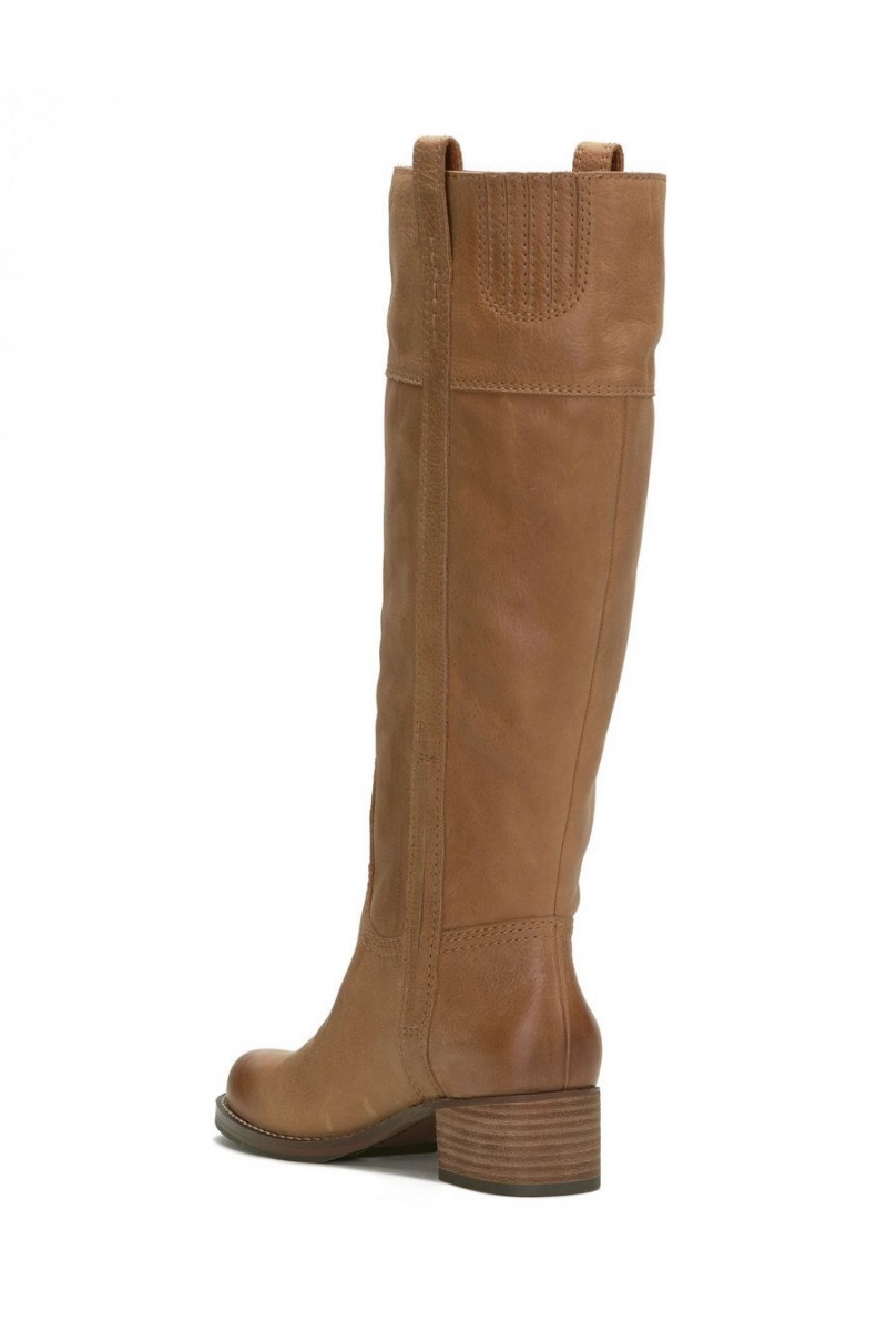 Lucky Brand Hybiscus Leather Women's Knee High Boots Light Brown | South Africa-LDV302518