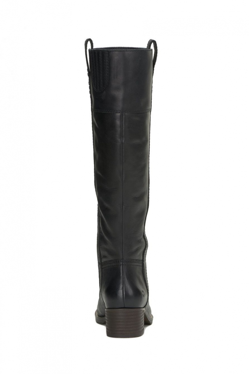 Lucky Brand Hybiscus Leather Women's Knee High Boots Black | South Africa-FEU180463