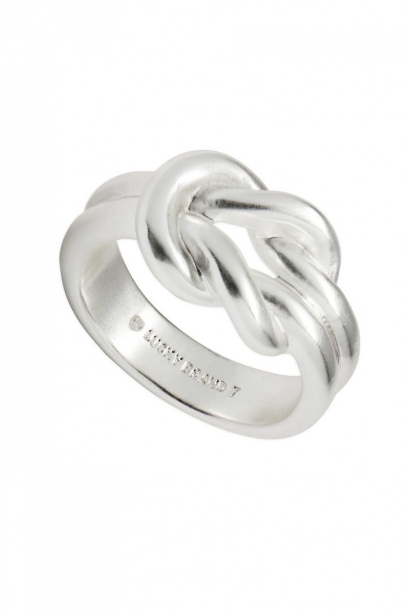 Lucky Brand Knotted Women\'s Ring Silver | South Africa-VMR901745