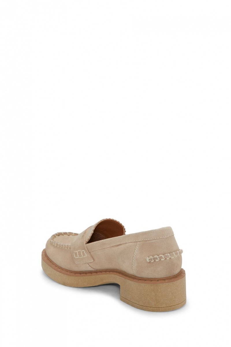 Lucky Brand Larissah Suede Women's Loafers Light Beige | South Africa-VKQ237598