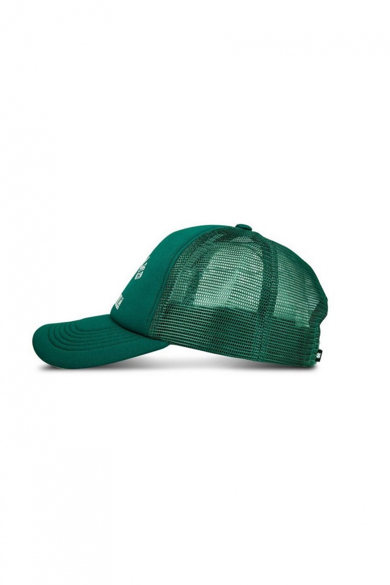 Lucky Brand Lucky Collegiate Trucker Men's Hat Dark Green | South Africa-DNY610279