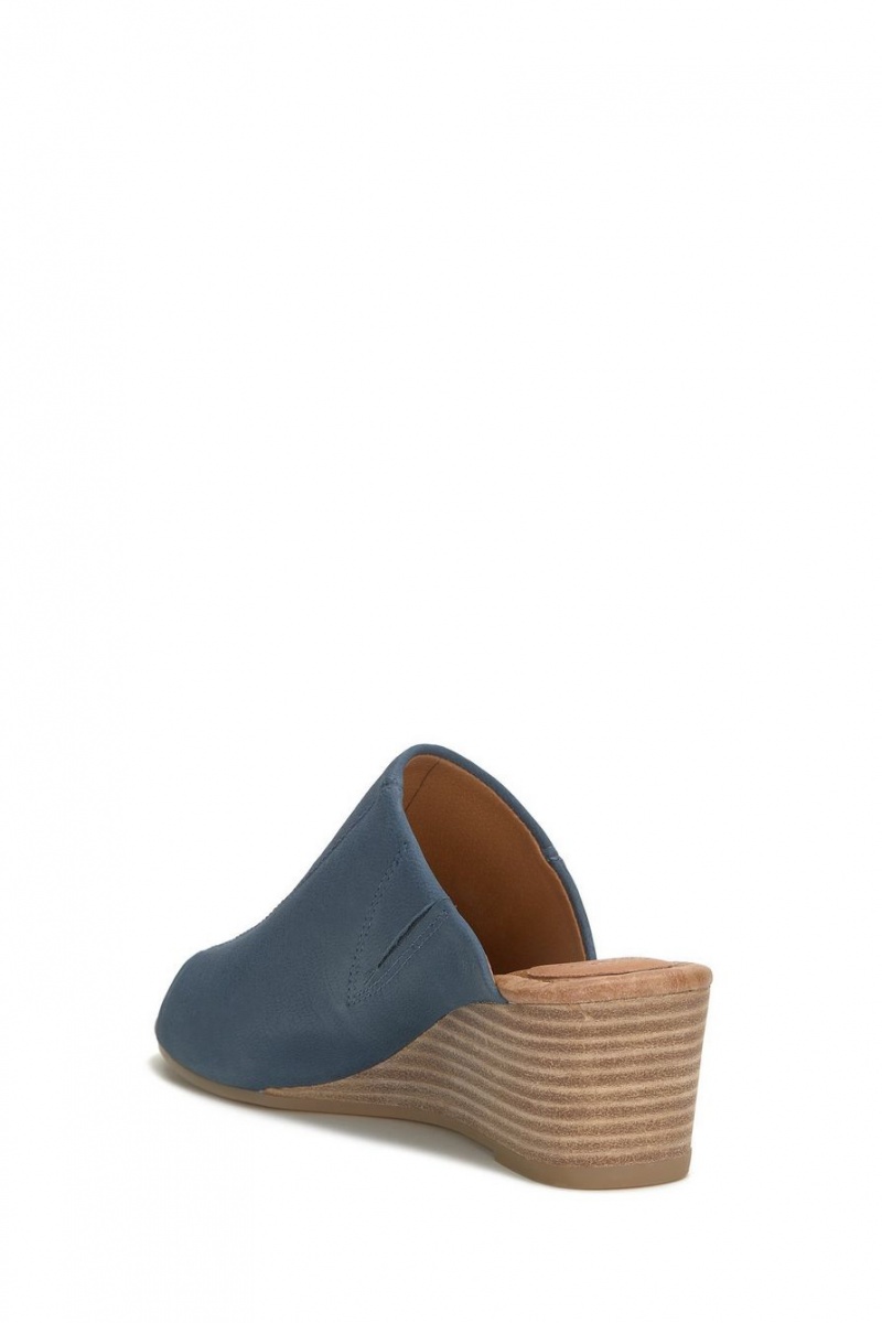 Lucky Brand Malenka Women's Wedge Sandals Blue | South Africa-TDY265104