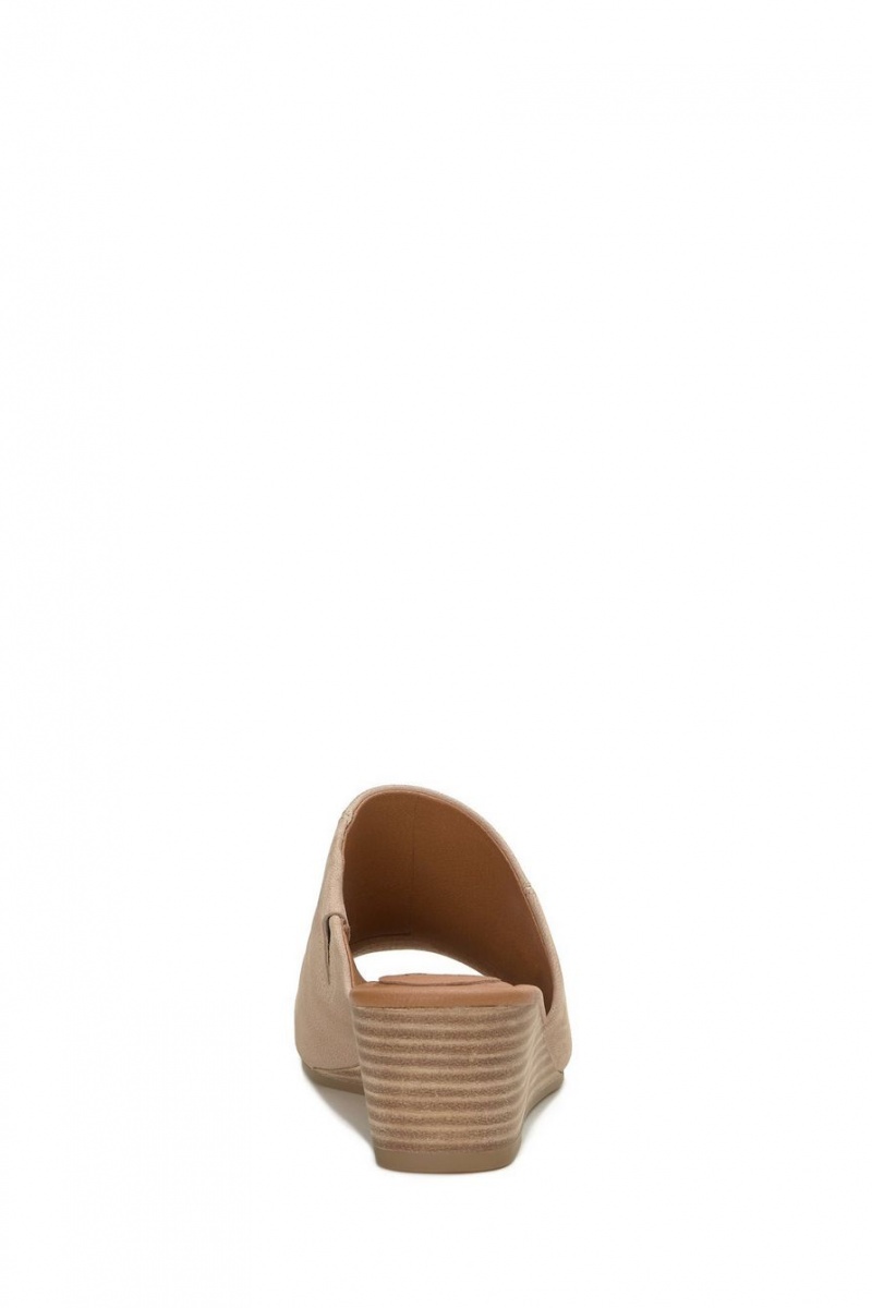 Lucky Brand Malenka Women's Wedge Sandals Beige | South Africa-EAU586193