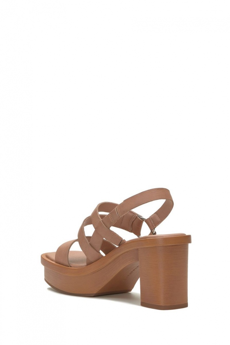 Lucky Brand Marselina Block Heel Women's Sandals Brown | South Africa-LXC537014