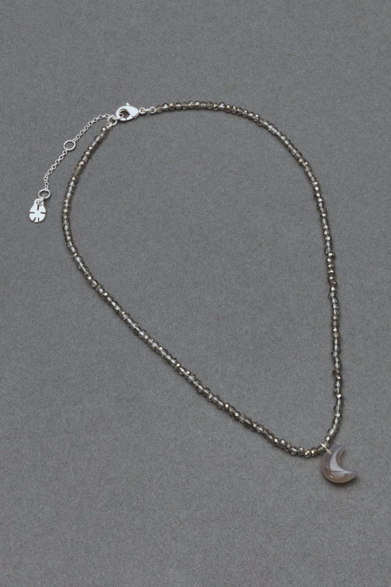 Lucky Brand Moon Collar Women\'s Necklace Silver | South Africa-BKX253079