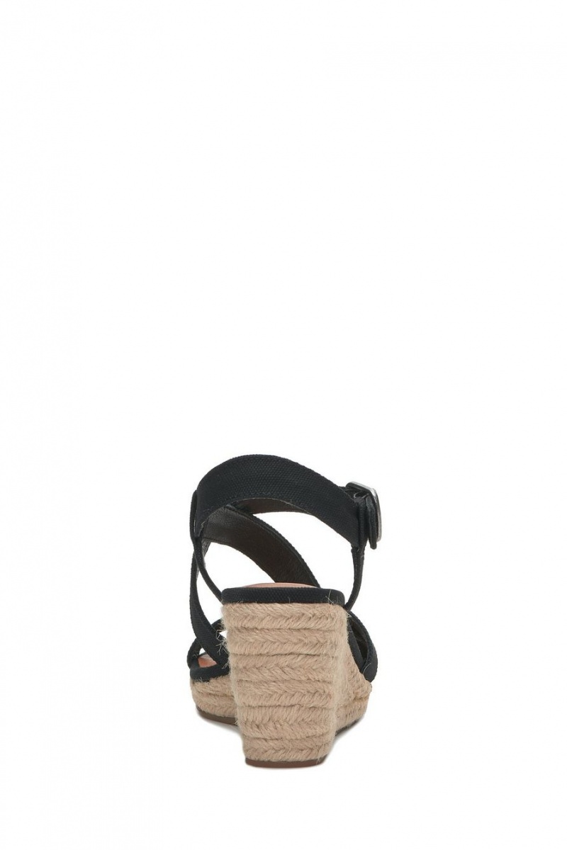 Lucky Brand Mytila Espadrille Women's Wedge Sandals Black | South Africa-AHV467285