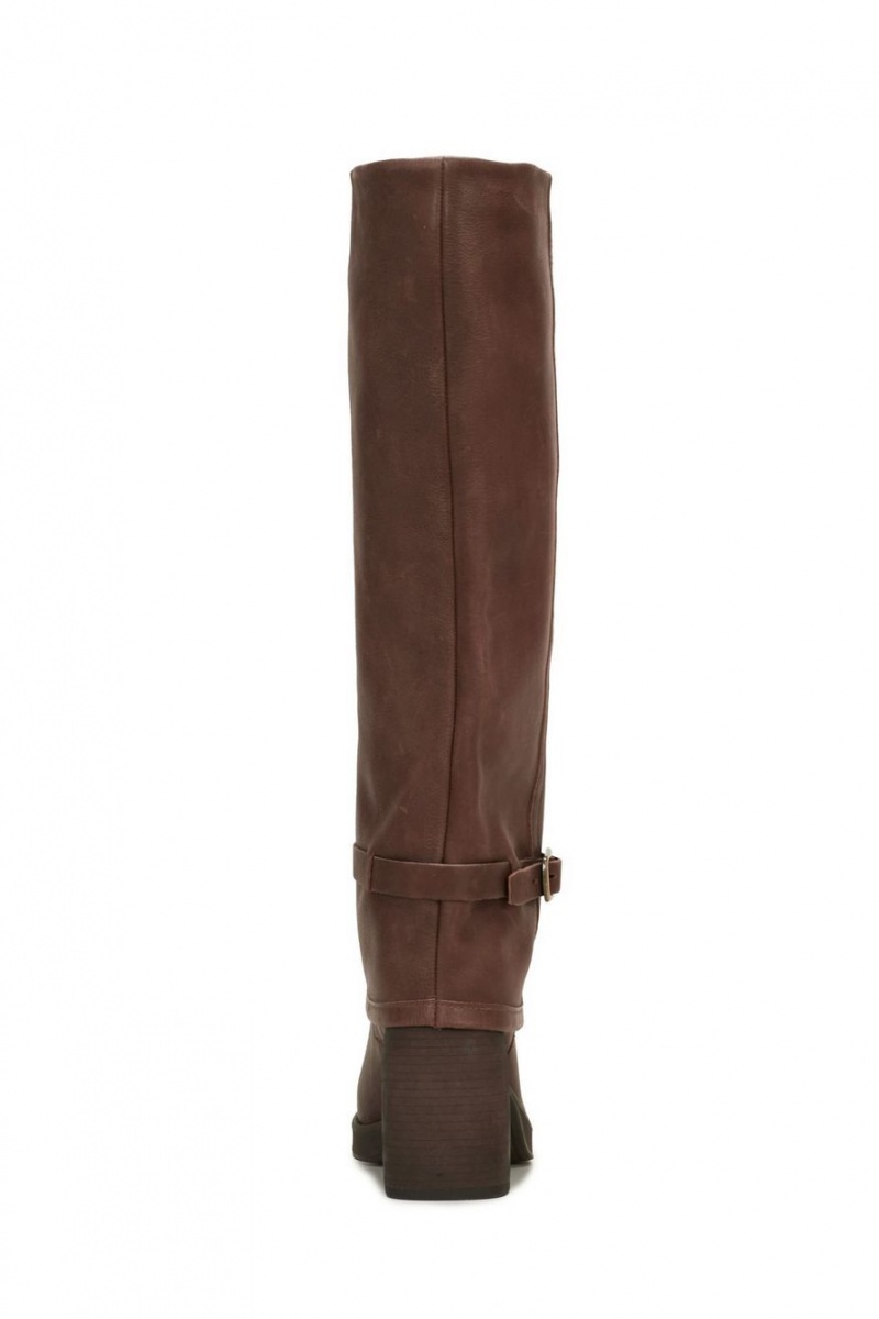 Lucky Brand Nathari Foldover Women's Knee High Boots Dark Brown | South Africa-RFM769140