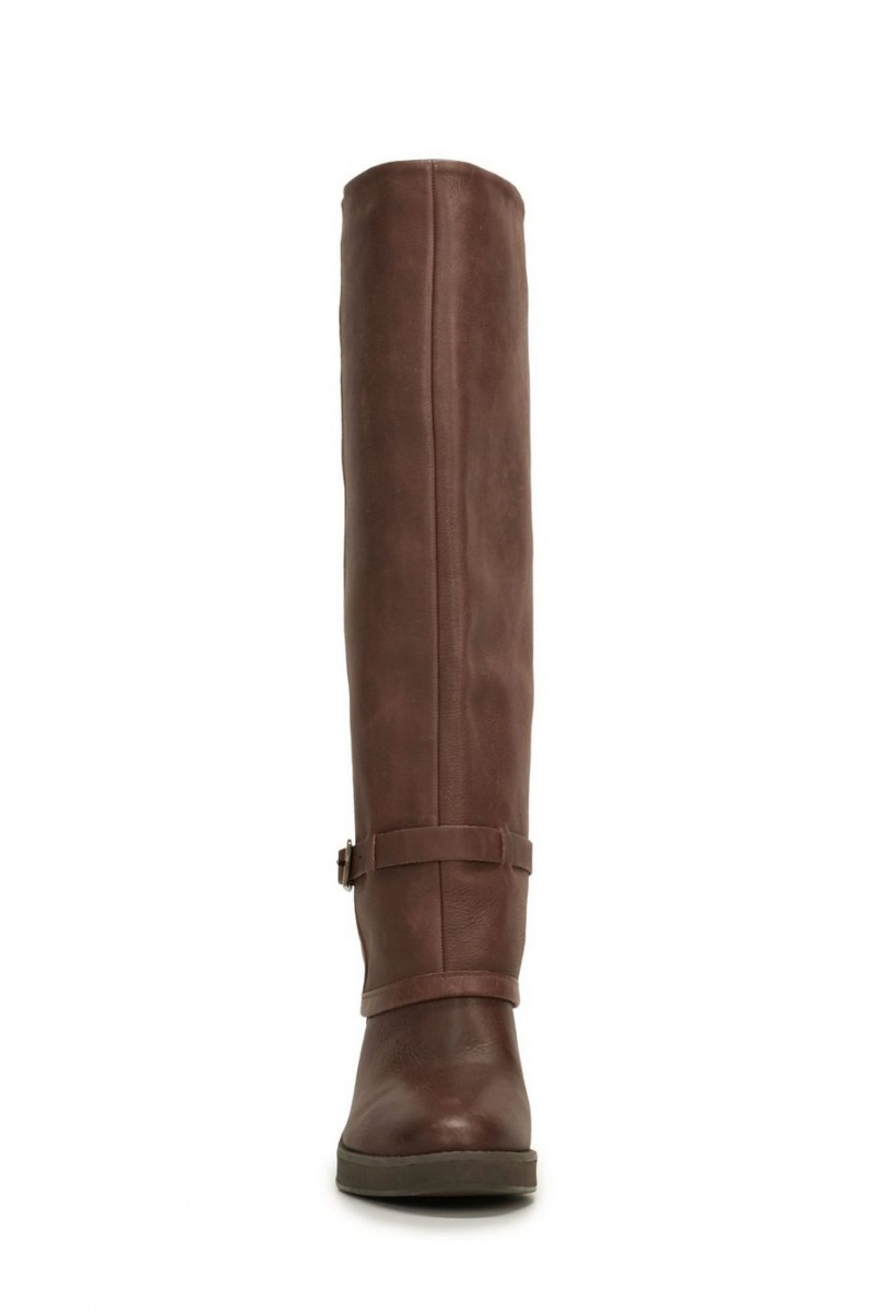 Lucky Brand Nathari Foldover Women's Knee High Boots Dark Brown | South Africa-RFM769140