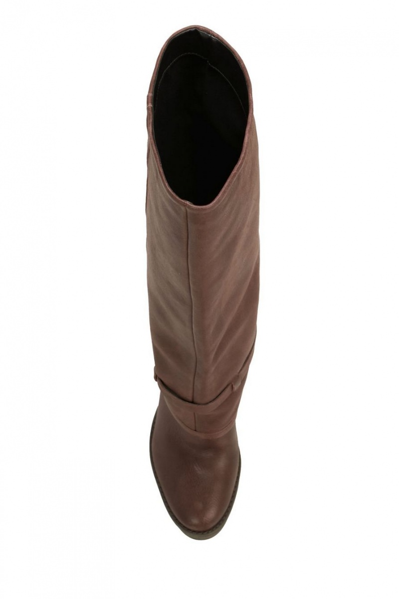 Lucky Brand Nathari Foldover Women's Knee High Boots Dark Brown | South Africa-RFM769140