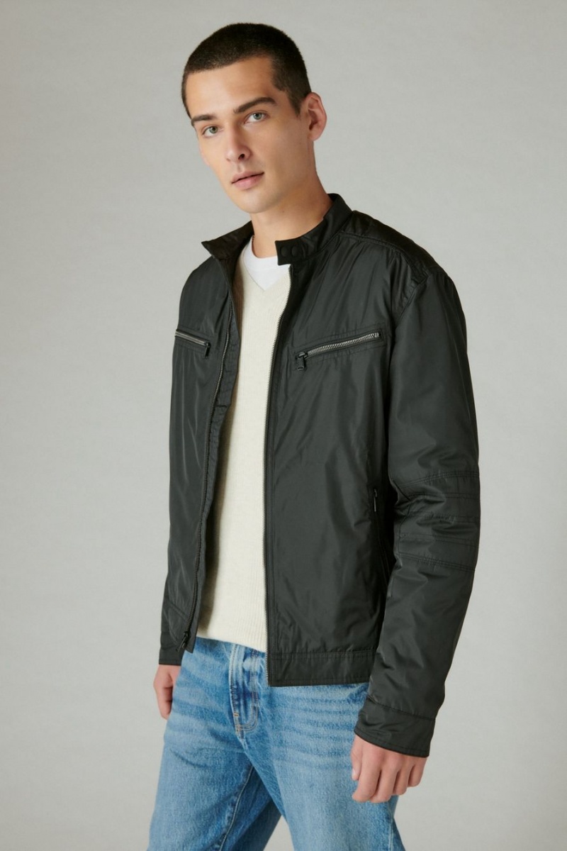 Lucky Brand Nylon Bonneville Men's Jacket Black | South Africa-GOT359604