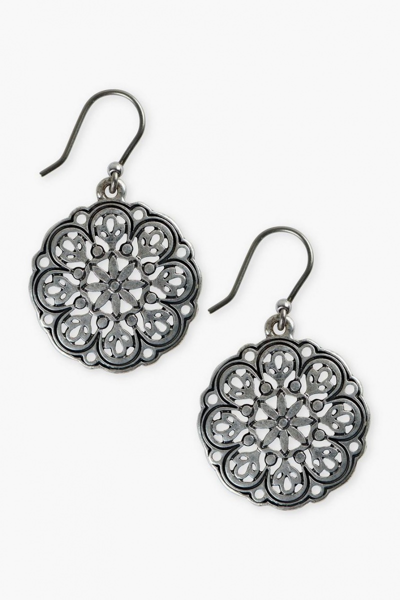 Lucky Brand Openwork Drop Women\'s Earrings Silver | South Africa-AGJ235140