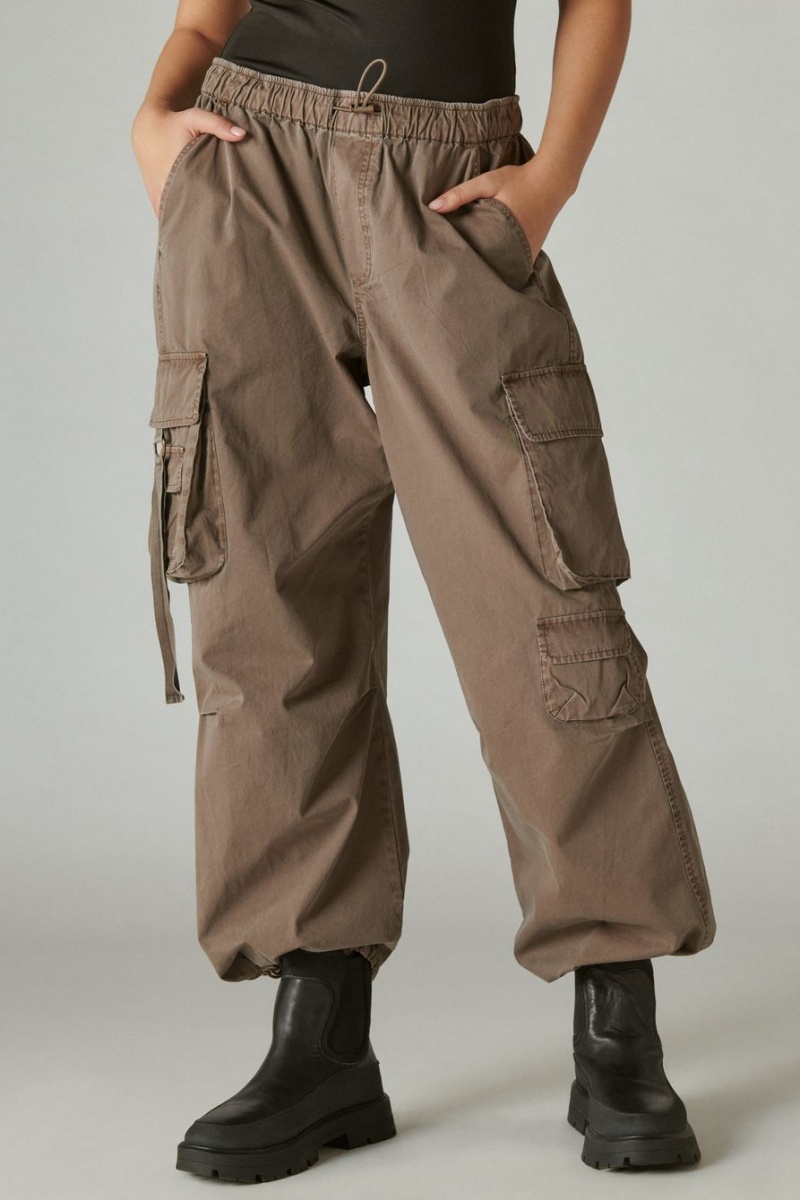 Lucky Brand Parachute Cargo Women's Pants Light Brown | South Africa-LWZ467183