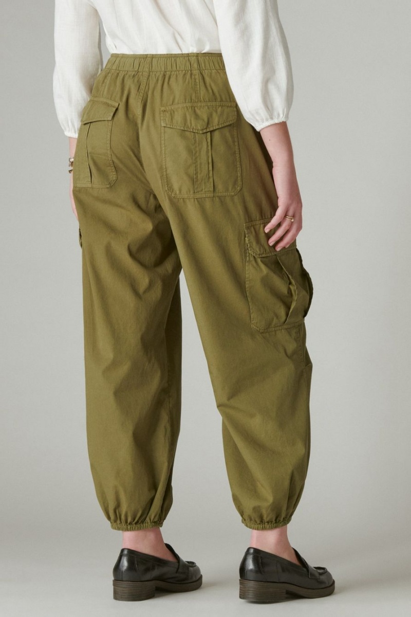 Lucky Brand Parachute Utility Women's Pants Olive | South Africa-ETQ763185