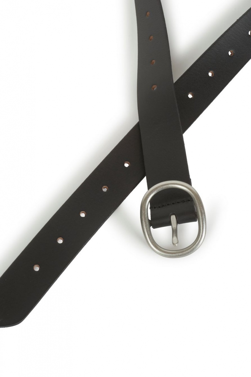 Lucky Brand Pull Through Leather Women's Belts Black | South Africa-FAS450763