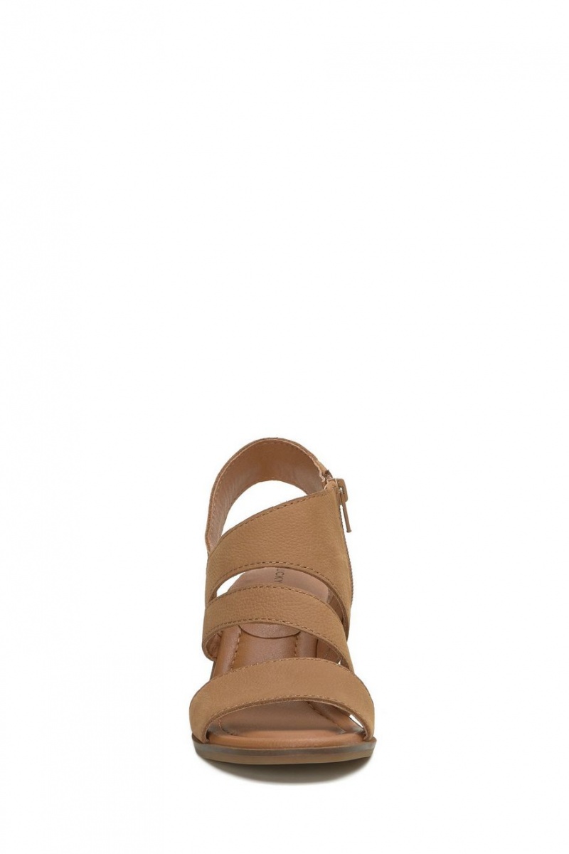 Lucky Brand Rhodette Heel Women's Sandals Brown | South Africa-UFN472398