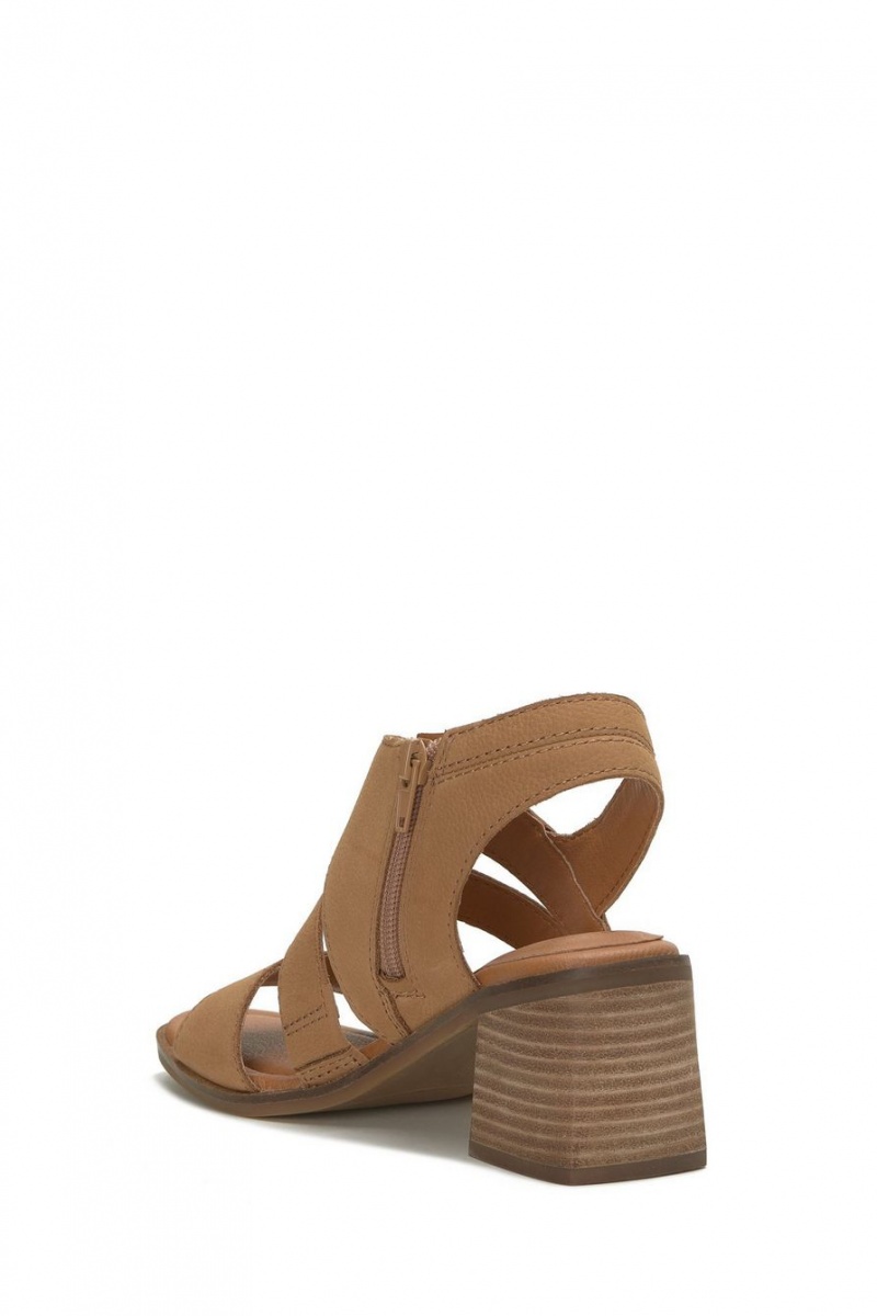 Lucky Brand Rhodette Heel Women's Sandals Brown | South Africa-UFN472398