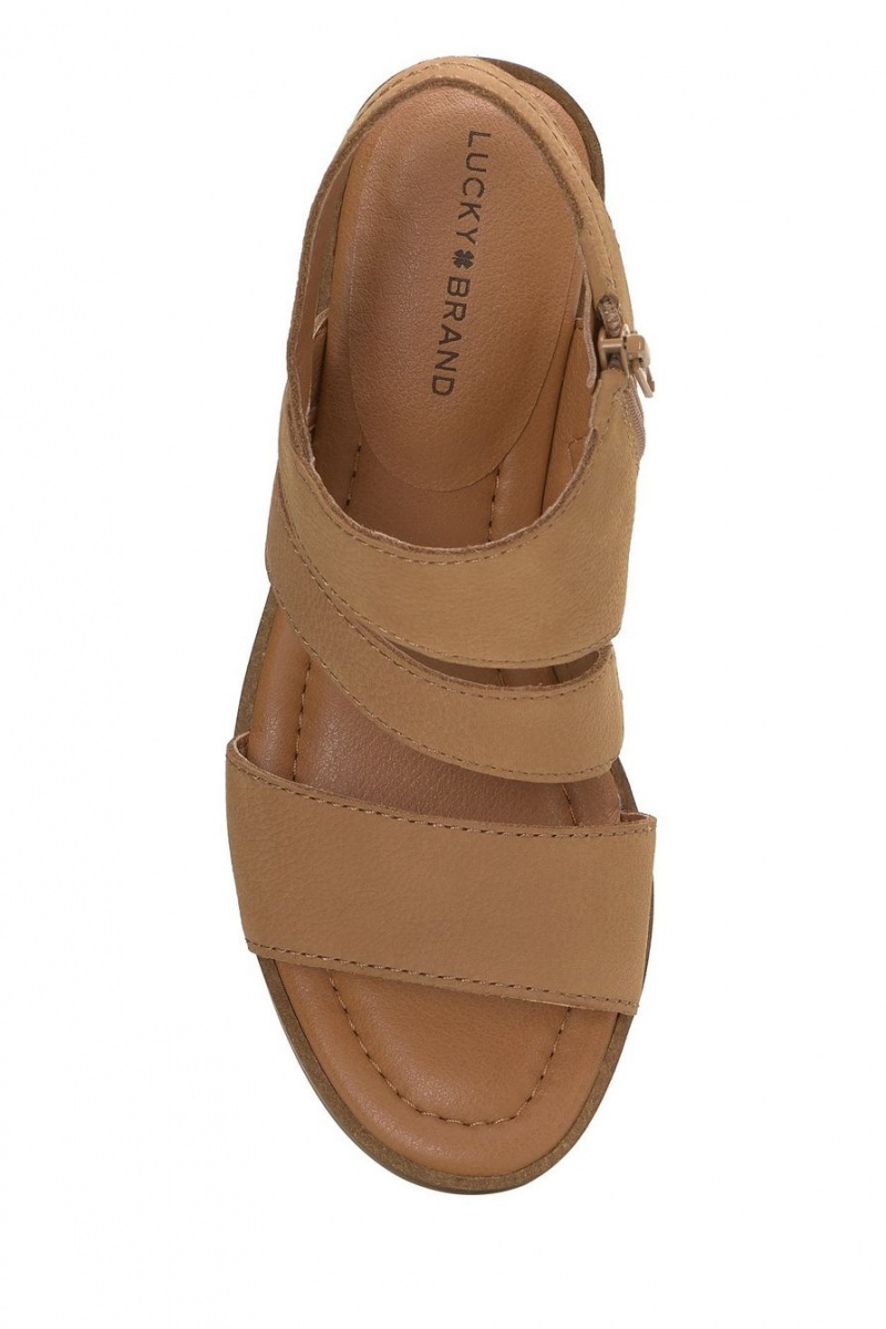 Lucky Brand Rhodette Heel Women's Sandals Brown | South Africa-UFN472398