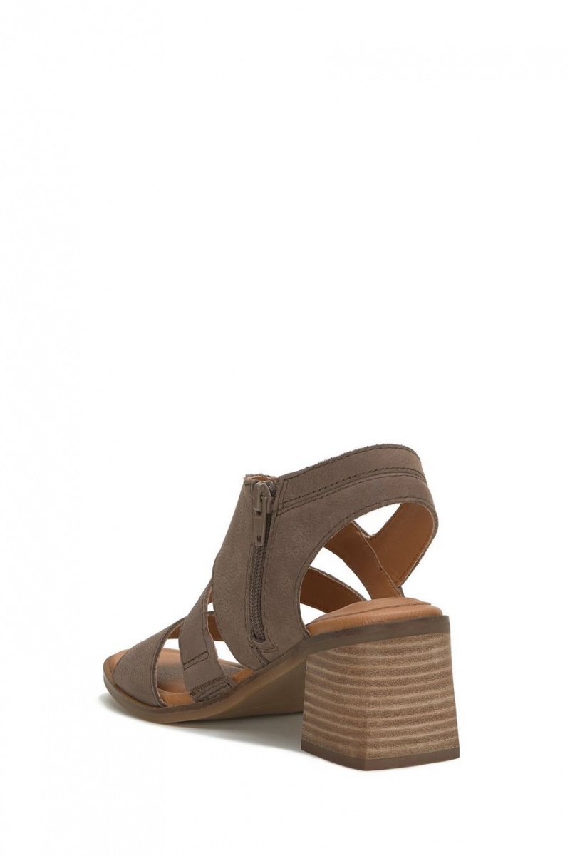 Lucky Brand Rhodette Heel Women's Sandals Light Brown | South Africa-ASW715429