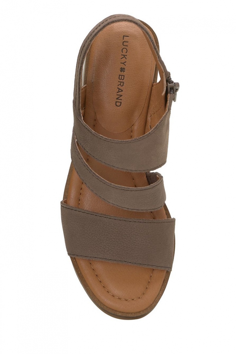 Lucky Brand Rhodette Heel Women's Sandals Light Brown | South Africa-ASW715429