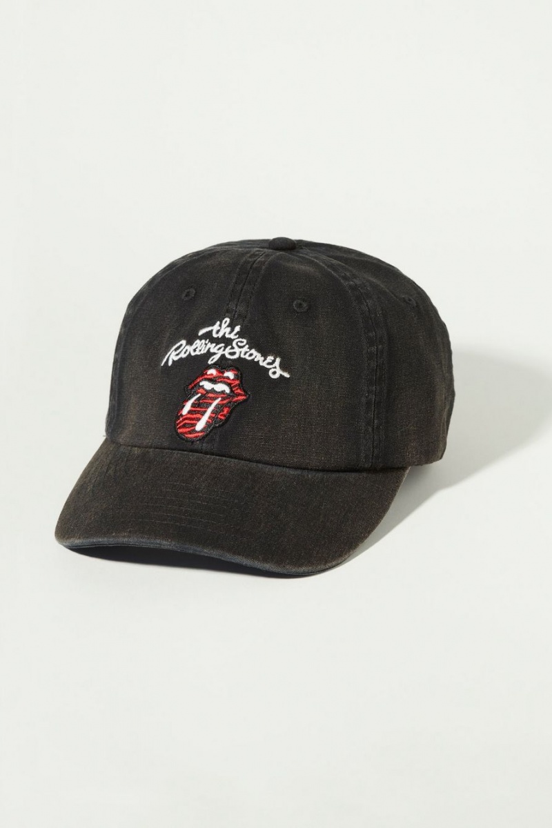 Lucky Brand Rolling Stones Baseball Women\'s Cap Black | South Africa-IMS953176