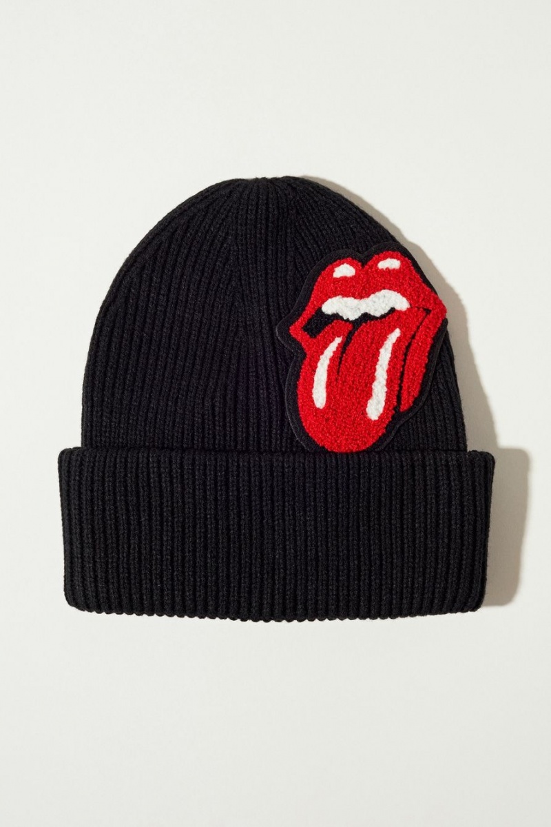 Lucky Brand Rolling Stones Men\'s Beanie Black | South Africa-XRA591604