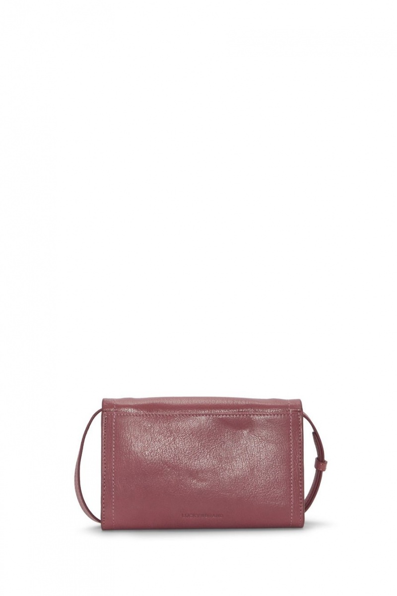 Lucky Brand Ruth Scalloped Women's Crossbody Bag Dark Pink | South Africa-OLU832014