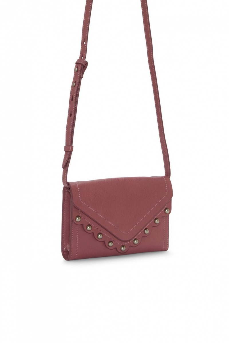 Lucky Brand Ruth Scalloped Women's Crossbody Bag Dark Pink | South Africa-OLU832014