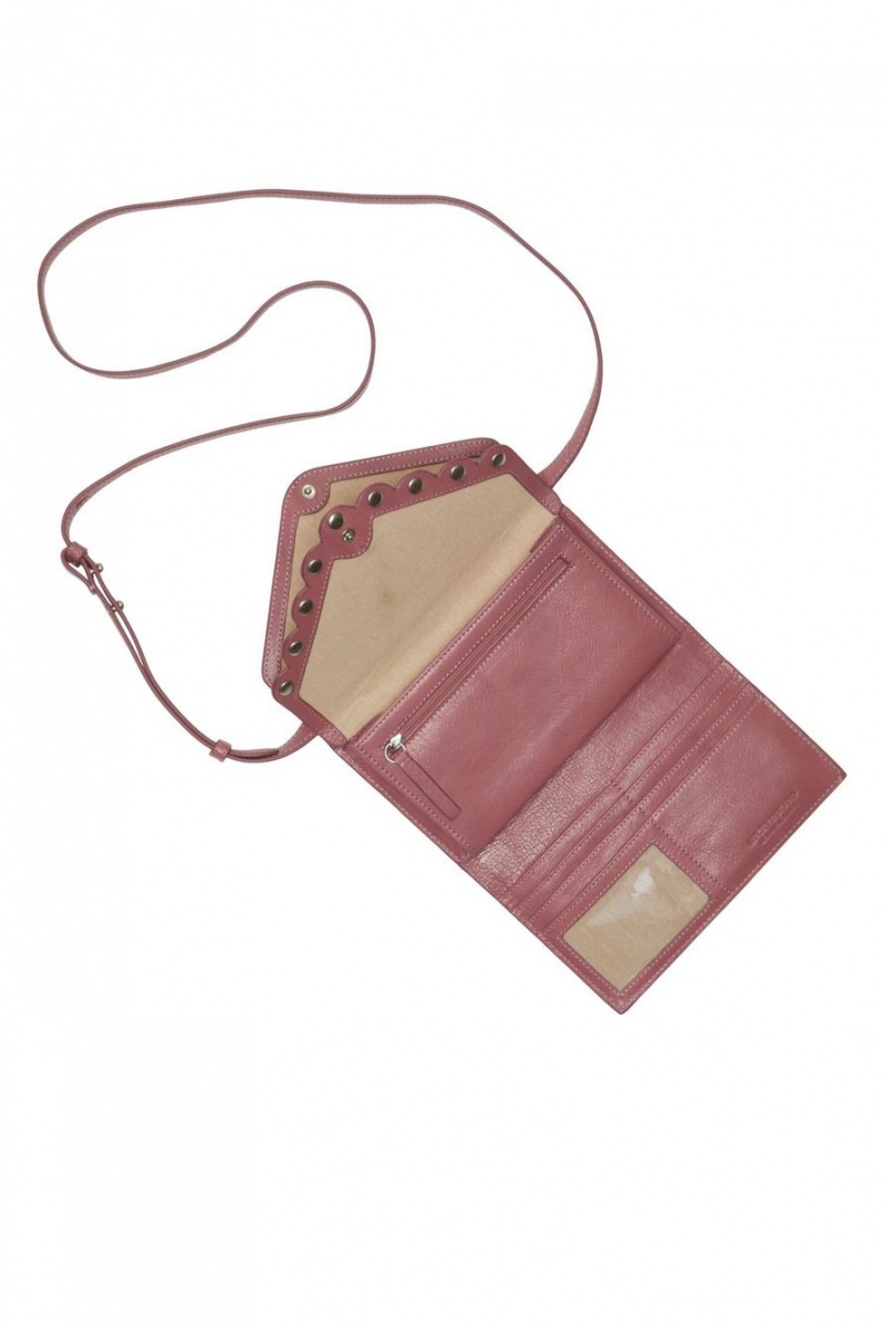 Lucky Brand Ruth Scalloped Women's Crossbody Bag Dark Pink | South Africa-OLU832014