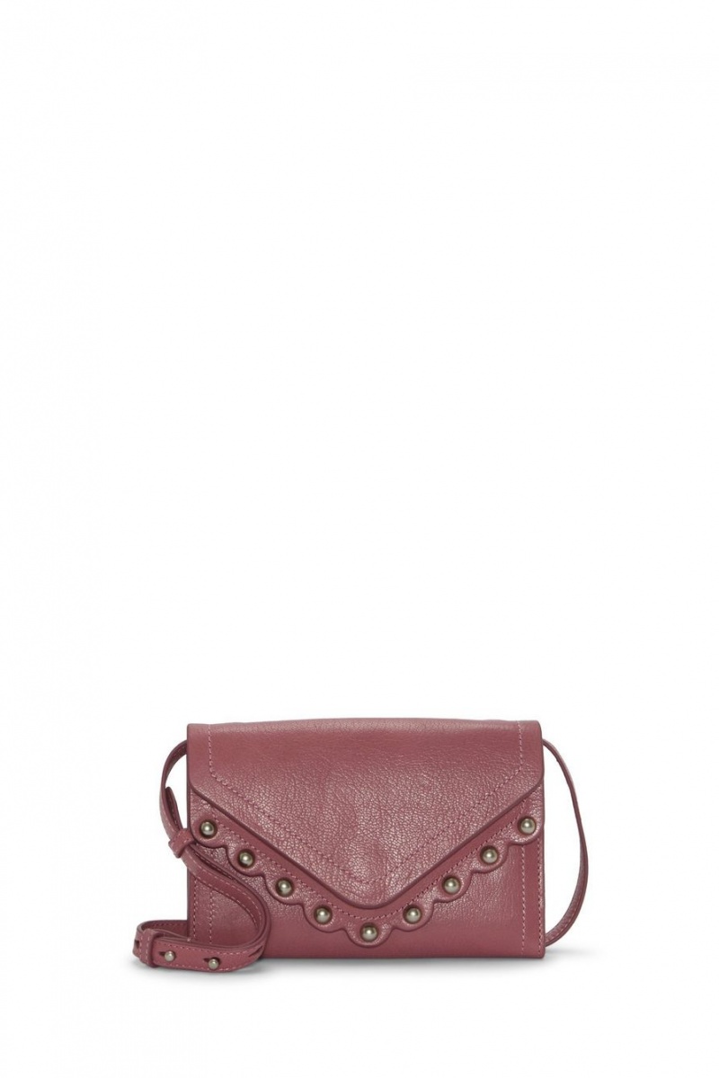 Lucky Brand Ruth Scalloped Women\'s Crossbody Bag Dark Pink | South Africa-OLU832014