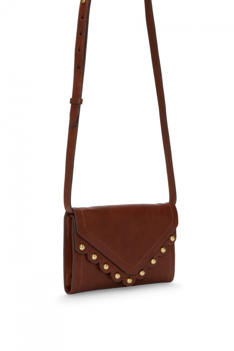 Lucky Brand Ruth Scalloped Women's Crossbody Bag Dark Brown | South Africa-GKR584967