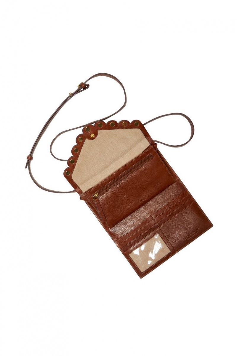 Lucky Brand Ruth Scalloped Women's Crossbody Bag Dark Brown | South Africa-GKR584967