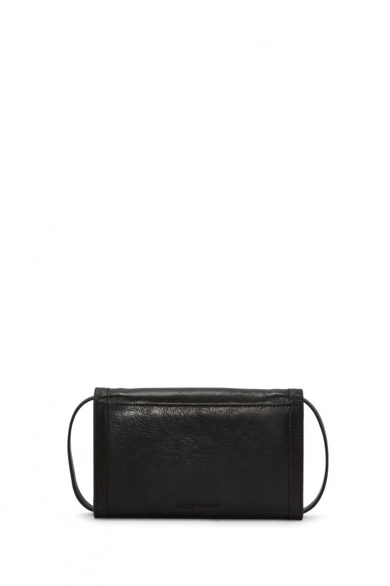 Lucky Brand Ruth Scalloped Women's Crossbody Bag Black | South Africa-ZBO703152