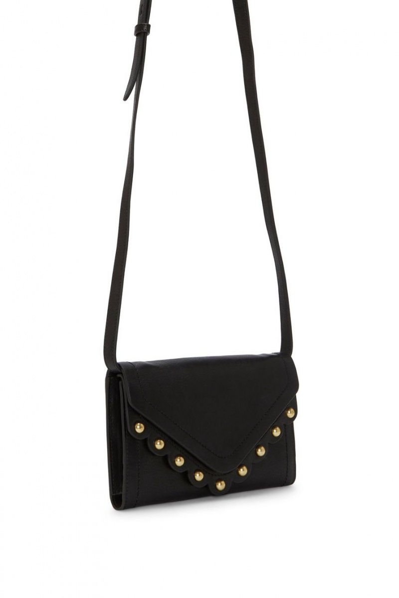 Lucky Brand Ruth Scalloped Women's Crossbody Bag Black | South Africa-ZBO703152