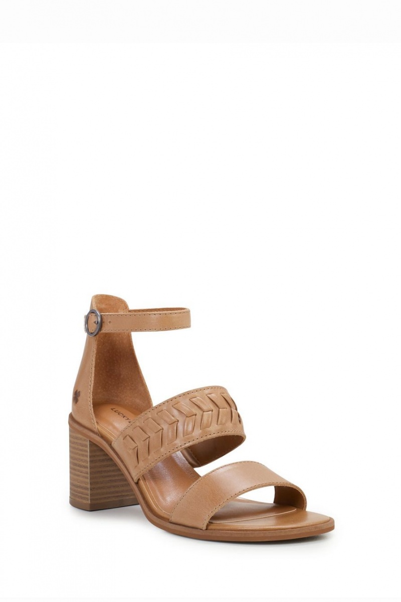 Lucky Brand Serenay High Heel Women\'s Sandals Beige | South Africa-IQS914827