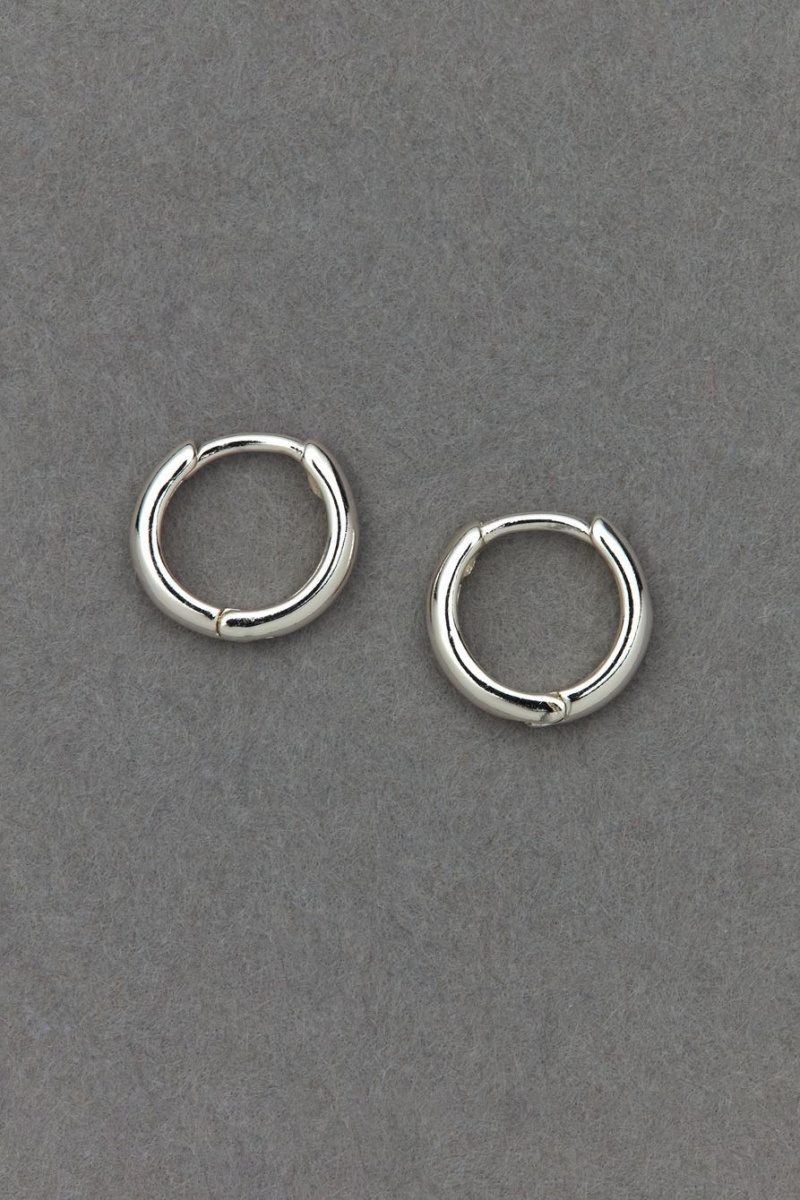 Lucky Brand Silver Hoop Women\'s Earrings Silver | South Africa-TEU610578