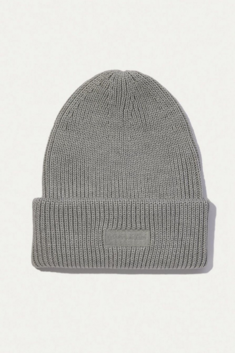 Lucky Brand Solid Knit Men\'s Beanie Light Grey | South Africa-VBK985701