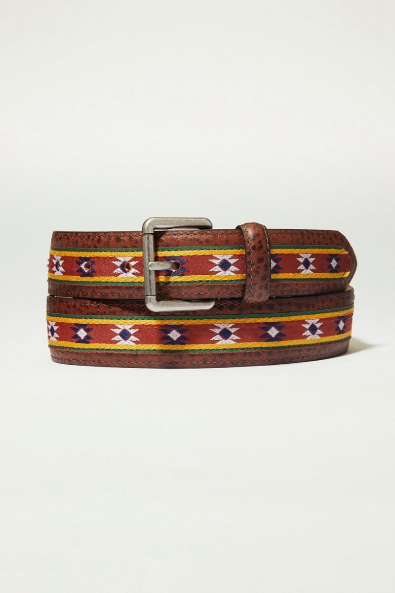 Lucky Brand Southwest Woven Men\'s Belts Multicolor | South Africa-IQJ062183