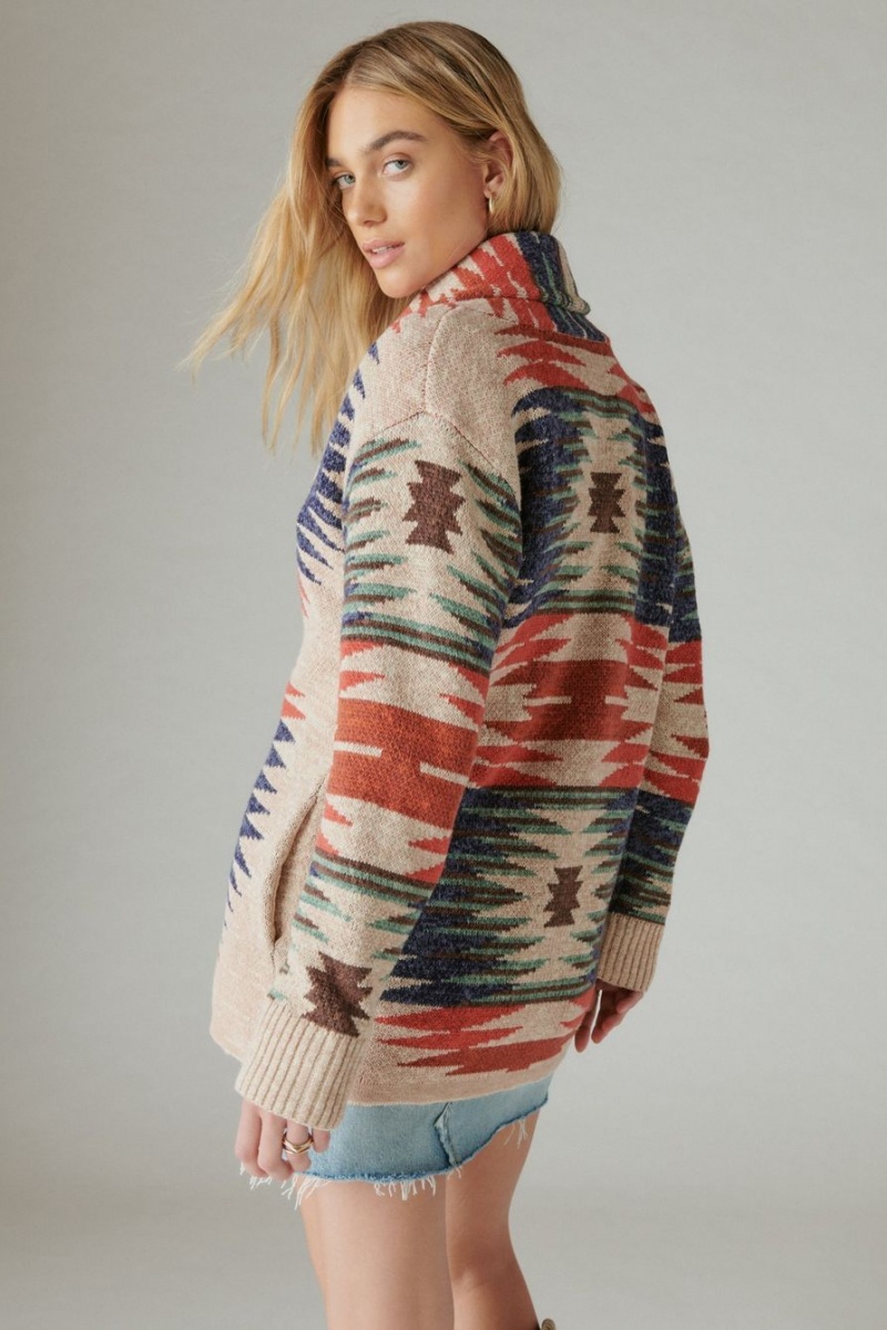 Lucky Brand Southwestern Sweater Women's Cardigan Multicolor | South Africa-ZKR716985