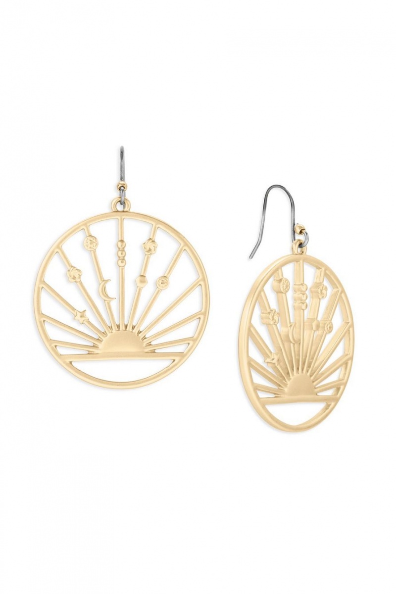 Lucky Brand Sunray Statement Drop Women\'s Earrings Gold | South Africa-MZY235807