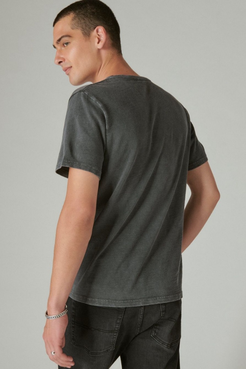 Lucky Brand Yosemite Men's T-Shirts Black | South Africa-ZEM794368